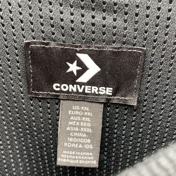 Converse Shirt Women XXL Ladies Black Casual Tee Outdoors Fleece Cotton Crop - Picture 3 of 12